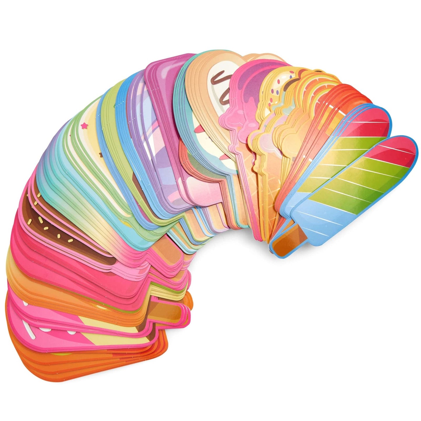 Bright Creations Ice Cream Bookmarks - Vibrant Themed Designs & Fun Book Marks for Popsicle Party Favors & Birthday Bookmarks - Classroom Rewards & Kids Book Marks - 120 Count, 6 in