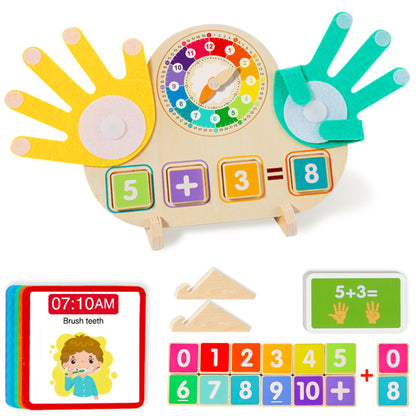 Quliwise 2-in-1 Math Manipulatives Number Counting Blocks Toys & Teaching Clock, Preschool Learning Activities for Toddlers 2-4, Educational Montessori Toys for 3 4 5 Year Old Boys Girls Birthday Gift