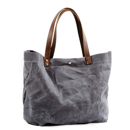 WUDON Waxed Canvas Travel Tote Bag - Extra Large Carryall Shoulder Bag for Women