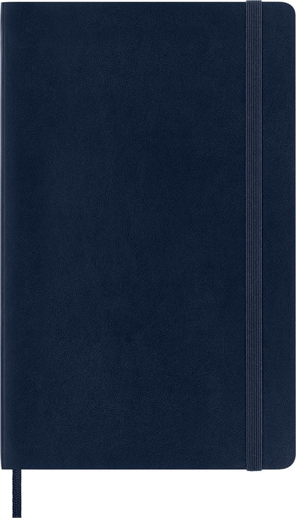 Moleskine Classic Notebook, Soft Cover, Large (5" x 8.25") Ruled/Lined, Sapphire Blue, 192 Pages
