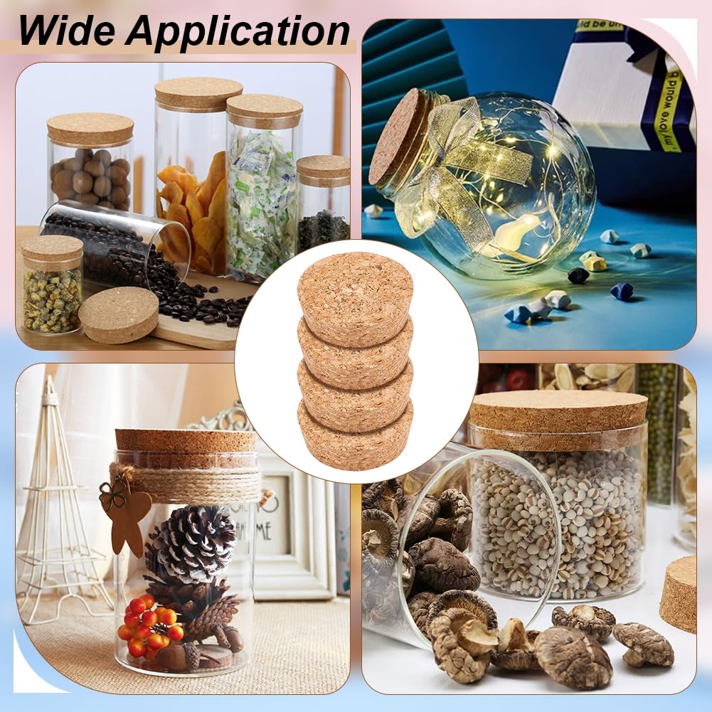 BENECREAT 12 Pcs Cork Bottle Stoppers, Cork Plug, Replacement Corks for Wines, Decorative Bottles, Jars, Arts, DIY Crafts, 2.2 inch in Diameter