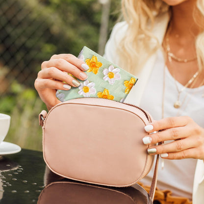 2Pcs PU Leather Small Squeeze Coin Purse Pouch Mini coin Bag Unique And Cute Wallet Cosmetic Bags Change Bag For Women Girls Men （Pink and Yellow Flowers L