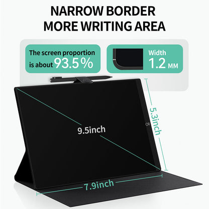 LCD Writing Tablet for Adults: 9.5 inch Full Screen Reusable Erasable with Leather Case