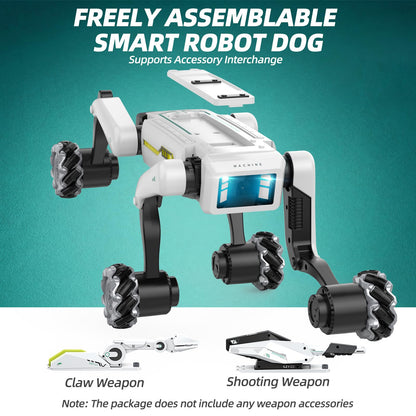 WEACFUS Smart Robot Dog for Kids Ages 6-12, Voice and Remote Control Robotic Pet, 30+ Bionic Actions, All-Terrain Stunt Moves, 25m Range, STEM Toy for Kids