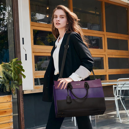 LOVEVOOK Laptop Tote Bag for Women, Work Totes Business Office Computer Briefcase with Clutch Purse