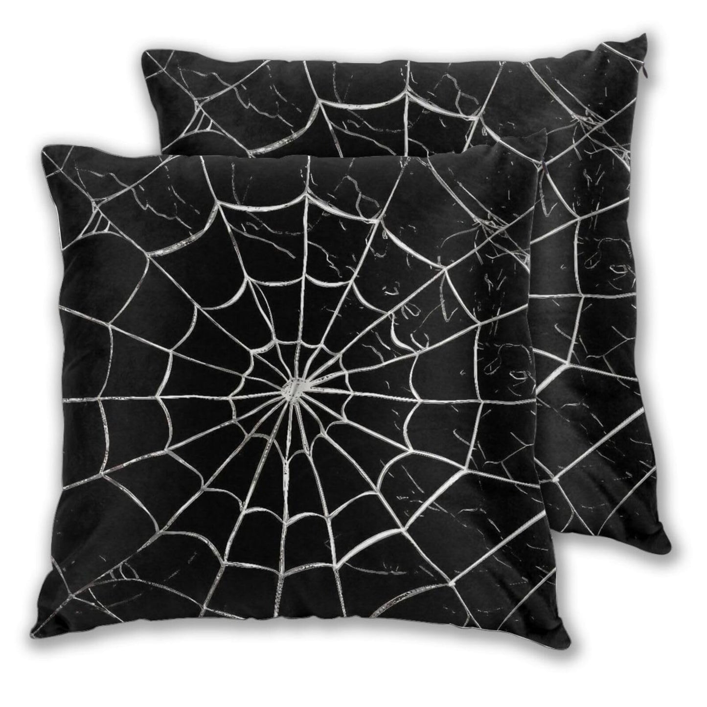 Jbofyee Black and White Spider Web Throw Pillow Cover 18x18 Inch Halloween Spiderweb Decorative Pillow Cases Soft Throw Pillows for Living Room Bedroom Sofa Couch Cushion Cover Set of 2