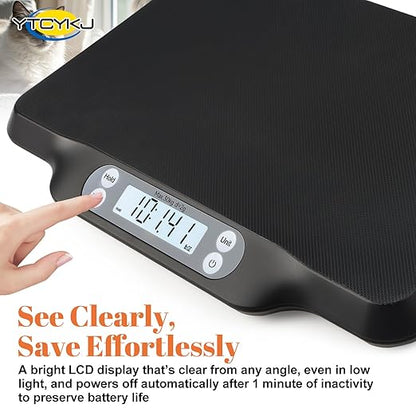 Digital Pet Scale for Accurate Weighing & Baby Scale Kitten Scale– High-Precision Puppy Scales, Dog Cat Scale | 30kg/66lb Capacity, 2g Accuracy, Non-Slip Mat, Tare & Hold Function