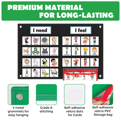 KIKIGOAL Feelings Chart For Preschool Teacher Supplies, Social Emotional Learning Pocket Chart, Autism Visual Behavior Management, Daycare Essentials, Calm Down Corner Classroom Supplies