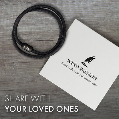 Wind Passion - Paracord Mens Bracelet - Bracelet for Women - Rope Bracelet String With Magnetic Clasp - Wrist Surfer Bracelet - Handmade Surfer Magnetic Bracelets - Sturdy & Waterproof