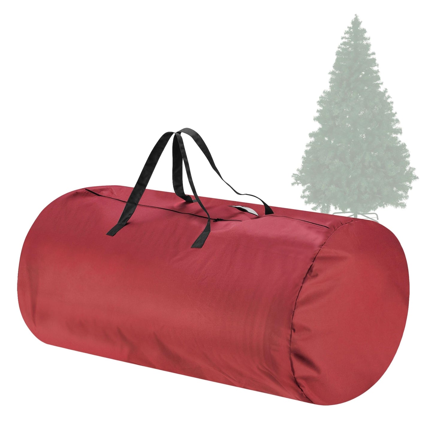 Christmas Tree Storage Bag - Oxford Canvas Holder with Zipper and Handle for 12-Foot Artificial Tree, Garlands, or Inflatables by Tiny Tim Totes (Red)