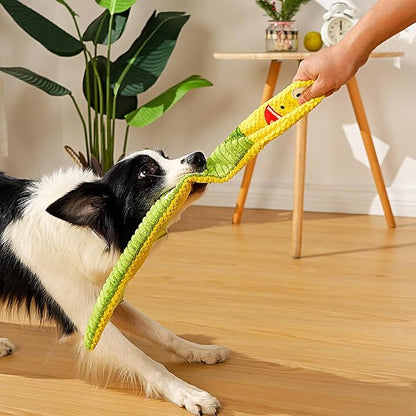Sedioso Dog Toy Pack for Large Dogs, (3-Pack) Stuffless Dog Toys for Aggressive Chewers, Extra Long Durable Squeaky Dog Toy, Dog Puzzle Toy for Small, Middle, Large Breed