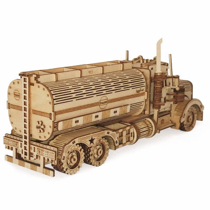 3D Wooden Puzzle - Wood Mechanical Tank Truck Model Kits - Coin Bank Crafts Model - Wooden STEM DIY Brain Teaser Puzzles, 3D Puzzle for Birthday Adults & Teens
