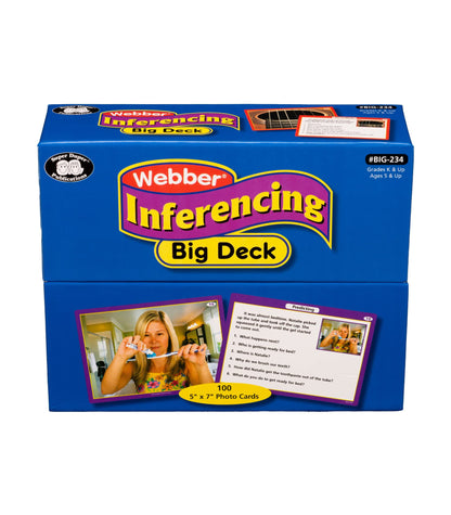 Super Duper Publications | Webber Inferencing Big Photo Flash Cards | Predicting, Reasoning and Critical Thinking Skills Fun Deck | Educational Learning Materials for Children
