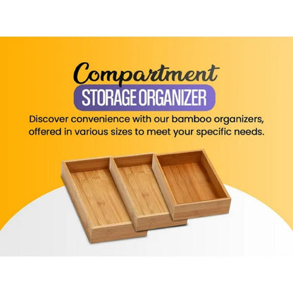 YBM HOME Bamboo Drawer Organizer Storage Box for Kitchen Drawer, Junk Drawer, Office, Bedroom, Children Room, Craft, Sewing, and Bathroom, 6x15x2 inch