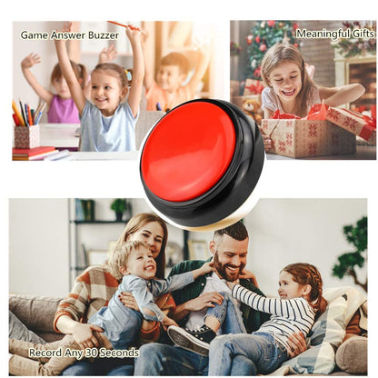Recordable Easy Button Sound Button Voice Recording Talking Button 30 Second Custom Recordable Talking Button for Dogs to Communicate Answer Buzzer