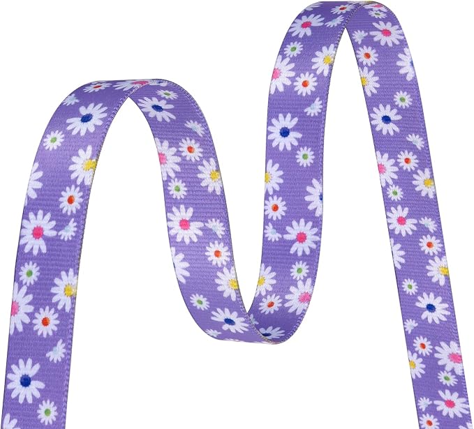 MarukoPet Dog Collar, Adjustable for Small Medium Large Dogs Puppy, Cute Design with Bohemia Floral Tribal Geometric Patterns Boys Girls Dog Collar(Purple Daisy-XS)