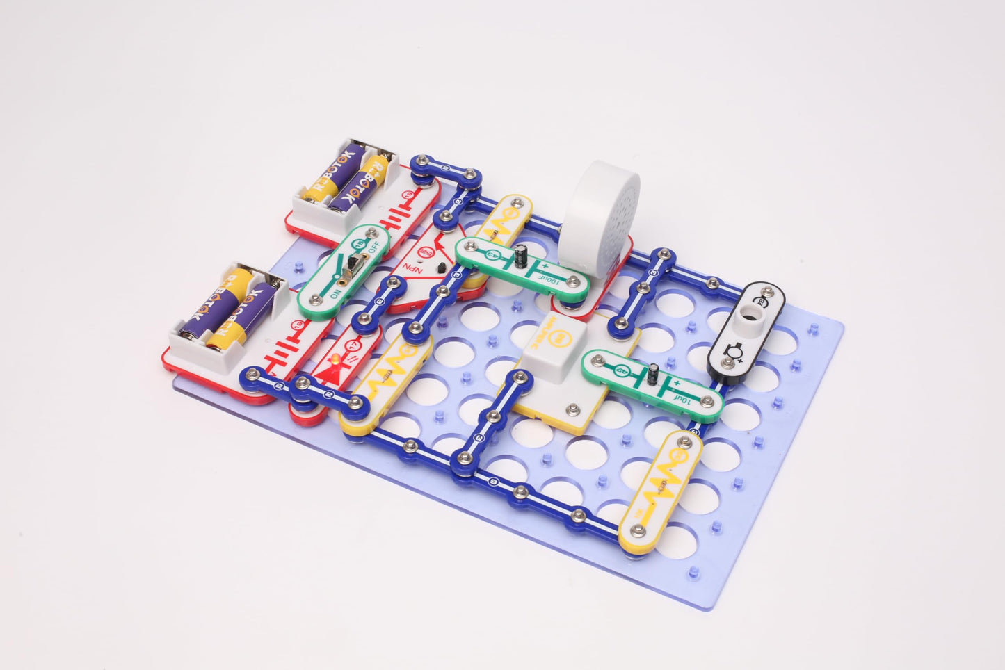 STEM Electronics Circuit Kit for Kids, Over 403 Projects, DIY Electronic Building Blocks, Science Experiment Kit, Educational Toy for Ages 8+ (Mixed Color, 403)