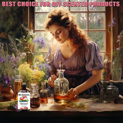 Apple Essential Oil, Apple Oil 4 Fl Oz 120ML for Diffuser Humidifier Yoga Cleaning DIY Candle Soap Making MUMAZYL Essential Oils