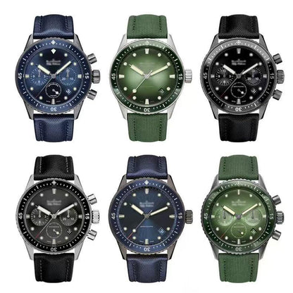 Aoeiwv Nylon Leather Watch Band Quick Release Waterproof Resistant Oxford Fabric Durable Hybrid Premium Nylon Fiber Genuine Leather Universal Replacement Strap 18mm 19mm 20mm 21mm 22mm for Men Women
