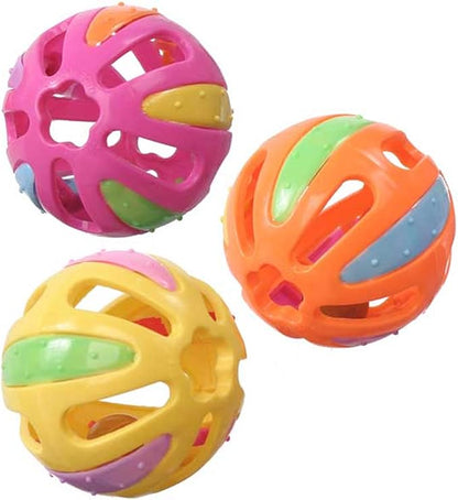 Super Bird Creations SB1057 Kaleidoballs Bird Foot Toy, Medium/Large Bird Size, 2.5" Diameter (4 Pack)