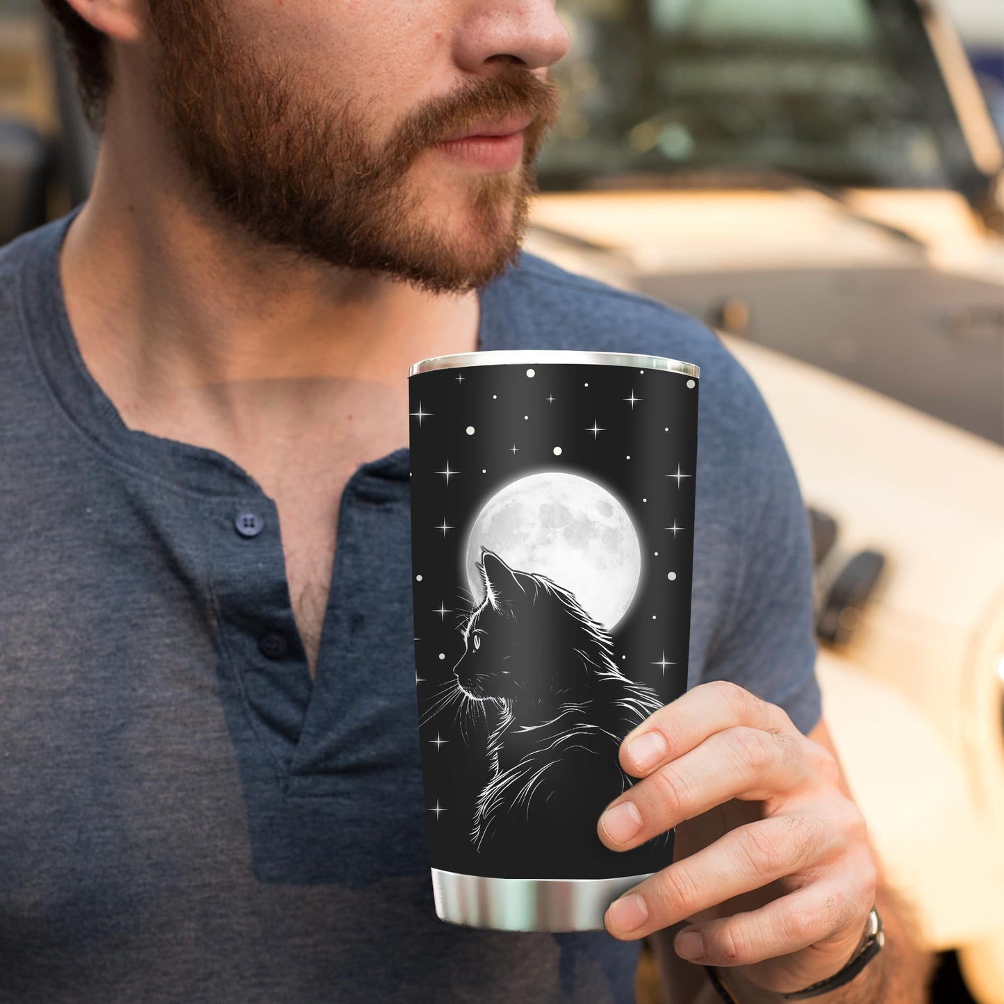 STARTER FLUID Black Cat Tumbler Cat Gifts For Women - Cats Christmas Witchy Gifts For Women - Cat Mug Goth, Halloween, Witchy Gift - Gothic Gift For Women Men Halloween, Witch, Goth Tumbler 20oz