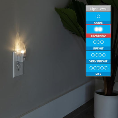 Lights by Night Plug in Night Light with Manual On Off Switch, Traditional Nightlight Plug into Wall, Warm White, Bedroom, Bathroom, Nursery, Hallway, Kitchen, UL Safety Listed, 11140