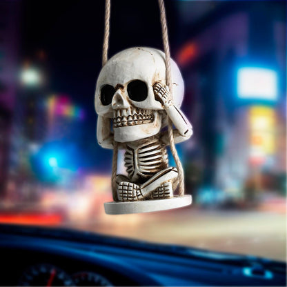 Skull Decor for Rear View Mirror Accessories Spooky Halloween Tree Ornament
