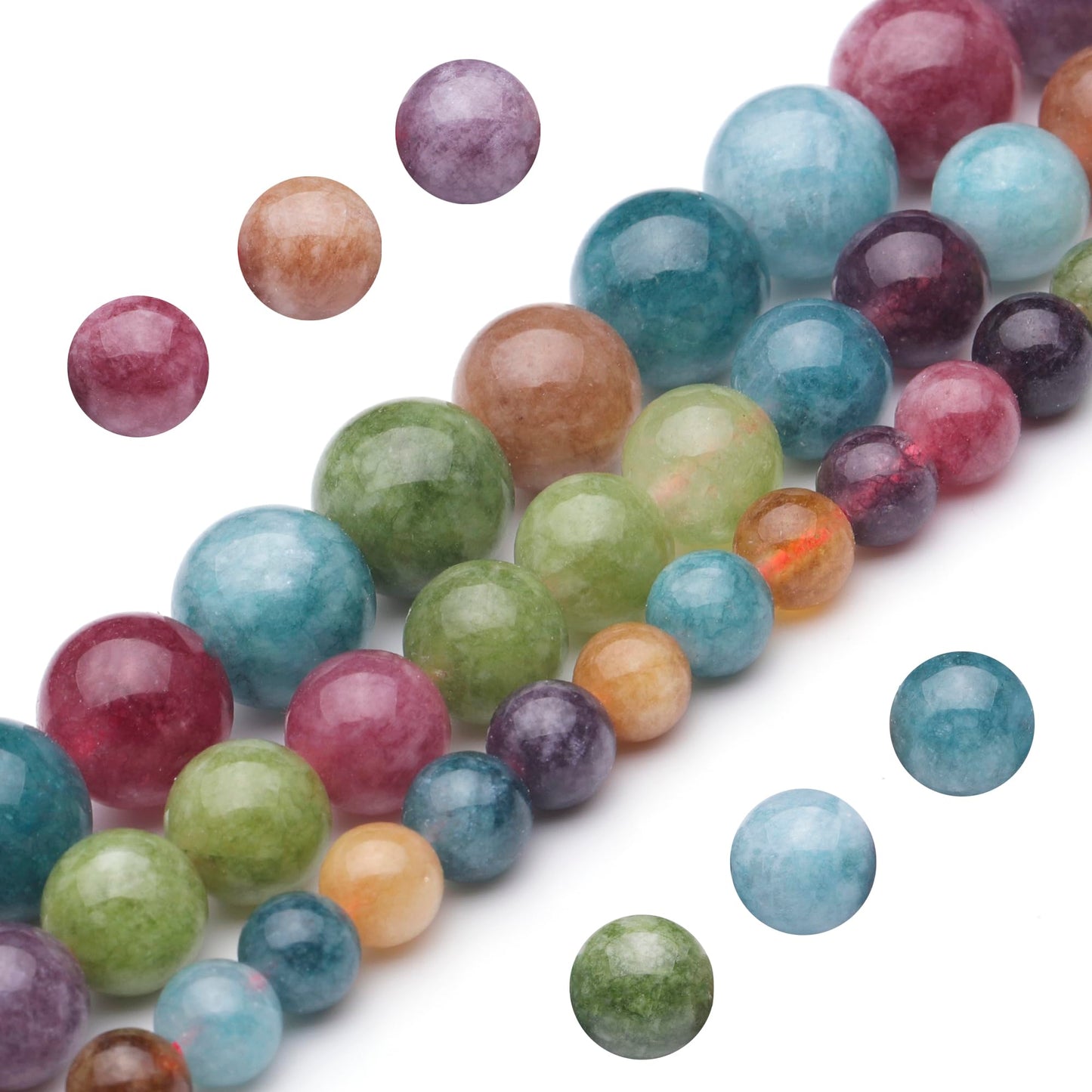 Youngbling Natural Gemstone Beads for Jewelry Making,10mm Blue Tourmaline Polished Round Smooth Stone Beads for Bracelet Necklace 15 Inch(Blue Tourmaline,10mm)