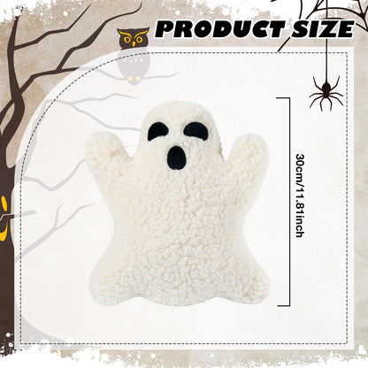 Shappy 3 Pcs Halloween Ghost Throw Pillows Cute Soft Throw Decorative Pillows for Halloween Decorative Home Bed Sofa with Ghost Decor Cushion