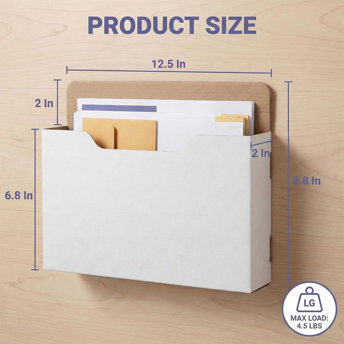 AXYCXIN 6 Pack Wall Mount File Holder, Mail File Organizer, Mail Paper Orgnization Hanging File Holder for Office, School, Storage Organization