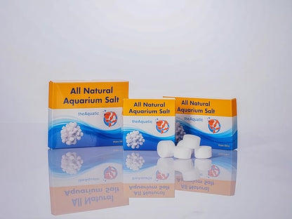 Premium Aquarium Salt, Aquarium Salt Freshwater Tablets for Aquarium Water Treatments Essential Supplies (15 Tablets)