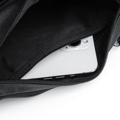 ZZNICK Genuine Leather Fanny Pack/Waist Bag/Organizer with Adjustable Belt, Multiple Pockets For Men and Women