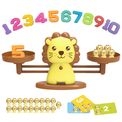Snugzy Lion Balance Counting Toys, Number Counting Scale Games for Kids Cool Math Learning Games for Boys and Girls Preschool Kindergarten Learning STEM Montessori Educational Toys for 3+