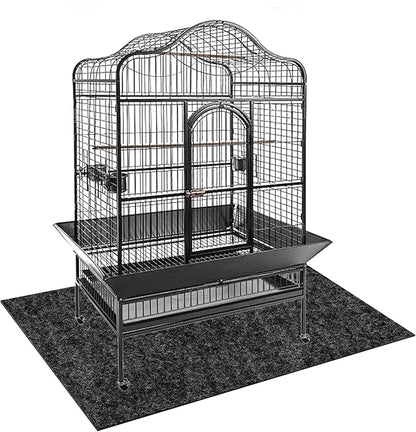Bird Cage Floor Mat, 30x36 Inch Waterproof Under Pet Cage Liner Mat for Kennel Training, Reptile Aquariums, Non-Slip Felt Mat to Protect Floors