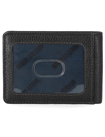 Harley-Davidson Men's Genuine Leather Rfid Blocking Billfold Slim Front Pocket Wallet