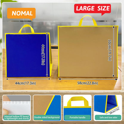 large Felt Flannel Board 22.8*19.7 In,Felt Story learning Board for Toddlers,Classroom,Preschool,Kiddie Corner, Interactive,Foldable,Stand,For Walls Felt Baord,Double-Sided Use,Gifts for Kids