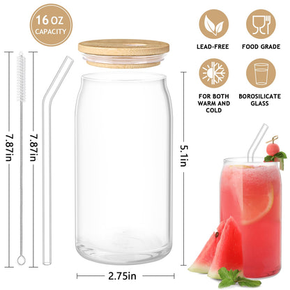 2 Pack Halloween Pumpkin Ghost Bat Iced Coffee Glass Tumbler Cups with Lids and Straws - 16Oz Spooky Halloween Pumpkin Ghost Glass Tumbler Gifts With Pink Bow-knot for Women, Girls, Kids