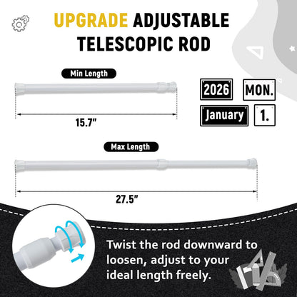 Upgraded 2-in-1 Flip Calendar for Classroom with Magnetic & Adhesive Fixing, Adjustable Magnetic Rod Flip Calendar for Whiteboard, Black and White Classroom Decor Bulletin Board Set (Black and White)