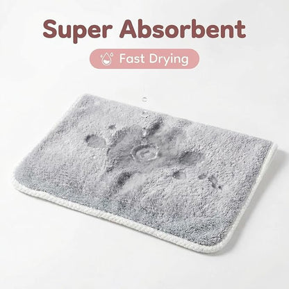 Dog Drying Towel, Soft Towels for Drying Dog Large, 2pcs Extra Thick Absorbent Microfiber Bath Towels for Dogs, Cats, Puppy, Pets (Grey)
