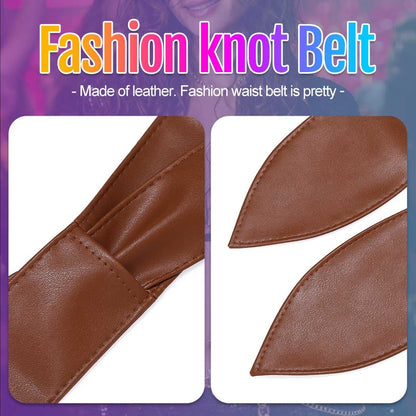 Beautriy Black Obi Belt Wide Leather Wrap Belts Fashion Corset Belt Accessories for Women (Brown)