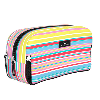 SCOUT 3-Way Bag - Travel Makeup Pouch and Toiletry Bag for Women with Three Zipper Compartments - Stands Upright, Wipes Clean