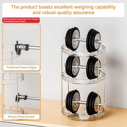 Yieach Acrylic 360 Rotating Makeup Organizer and Perfume Organizer (2 Tier)