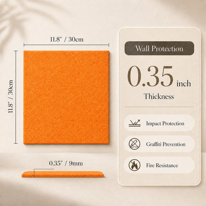 Baysola Felt Bulletin Board Panels 48 x 36 Inch Self Adhesive Wall Tiles Cork Board Alternative for Office Classroom Photos Notes 12 Pack