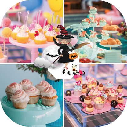 140 Pcs Halloween Pumpkin Cocktail Umbrella Picks - Spooky Fun Drink Stirrers, Fruit Cupcake Toppers for Festive Parties & Decorations (Red-Black)