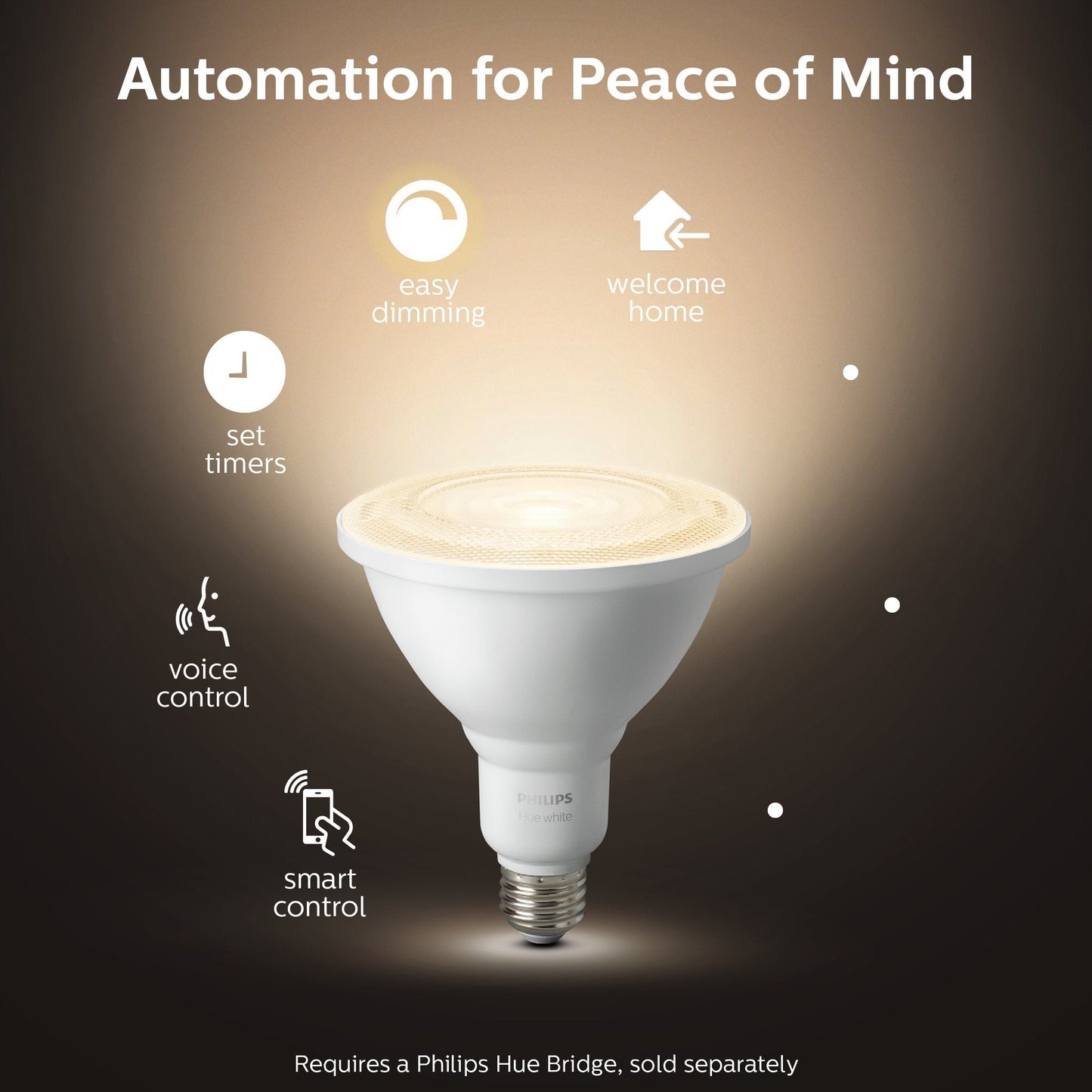PHILIPS Hue Smart 100W PAR38 LED Bulb, 2 Pack, White & Color Ambiance Color-Changing Light, 1300LM, E26, Outdoor Light Bulbs, Control with Hue App, Works with Alexa, Google Assistant and Apple Homekit