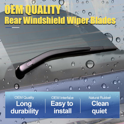 3 Wipers Factory Replacement For 2008-2018 Jeep Wrangler JK 2007 2008 2009 2010-2017 Jeep Wrangler Original Equipment Windshield Wiper Blades Set 15"+15"+13" (Set of 3) U/J HOOK