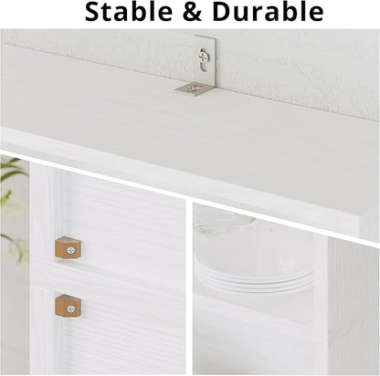 IRONCK Industrial Bookshelves and Bookcases with Doors Floor Standing 6 Shelf Display Storage Shelves 70 in Tall Bookcase for Home Office, Living Room