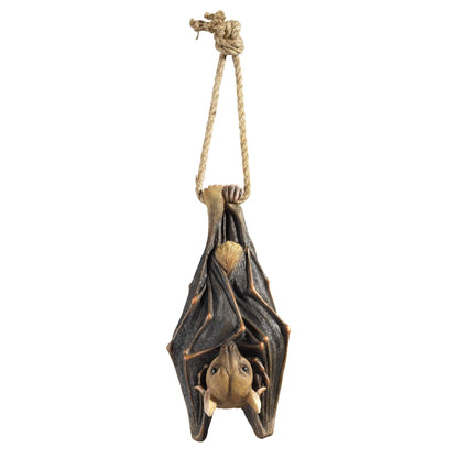 Design Toscano QM28985 Vampire Bat - Hanging Mega Bat Sculpture - Bat Figure - Halloween Bats,full color
