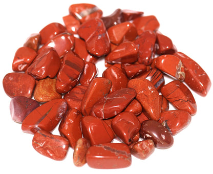 ZenQ 1 lb Red Jasper Tumbled Stone Chips Crushed Natural Crystal Quartz Pieces 0.27-0.6 Inch Each