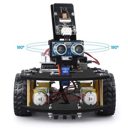 ELEGOO UNO R3 Smart Robot Car Kit V4 for Arduino Robotics for Kids Ages 8-12 12-16 STEM Science Kits Coding Gifts for 8 9 10 11 12 13 14 15 16 Year Old Boys Girls Teens Cool Engineering Building Toys
